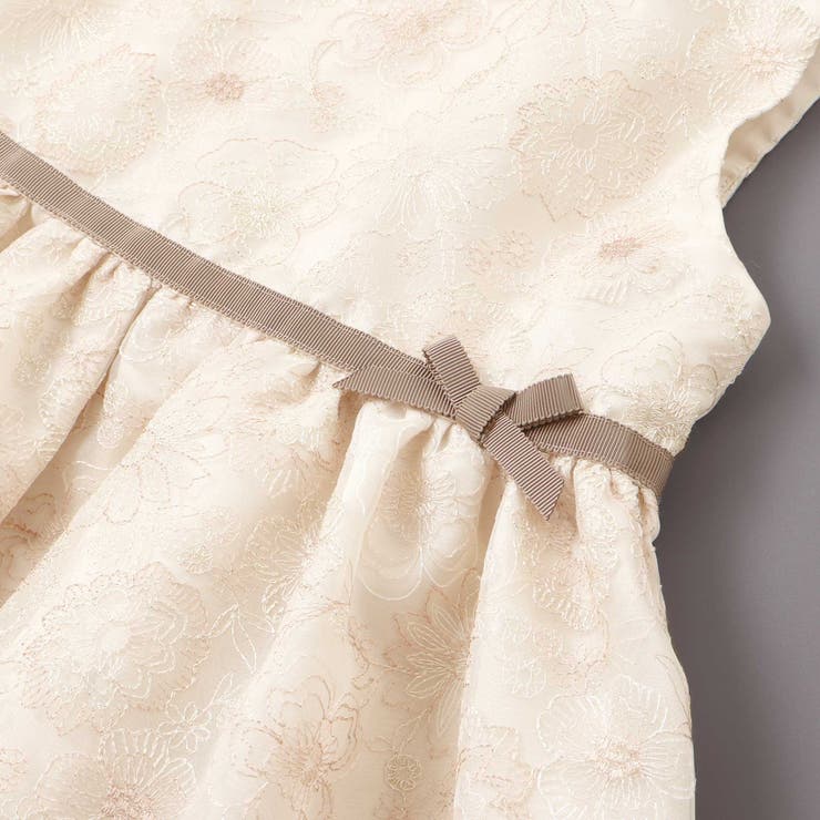 【日本製】オーガンジーフラワー刺しゅうドレス(110~130cm) | BeBe | 詳細画像10 