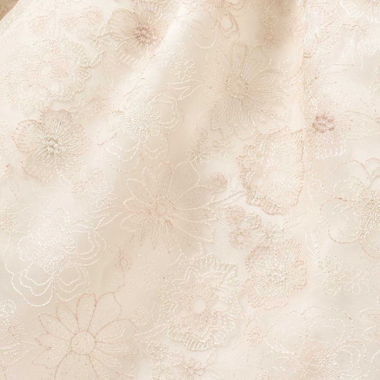 【日本製】オーガンジーフラワー刺しゅうドレス(110~130cm) | BeBe | 詳細画像11 