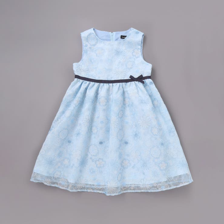 【日本製】オーガンジーフラワー刺しゅうドレス(110~130cm) | BeBe | 詳細画像12 