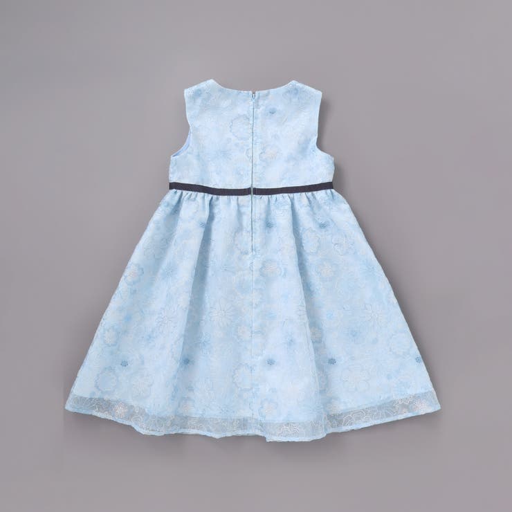 【日本製】オーガンジーフラワー刺しゅうドレス(110~130cm) | BeBe | 詳細画像13 