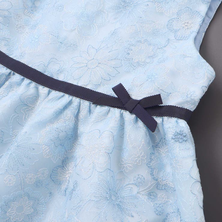 【日本製】オーガンジーフラワー刺しゅうドレス(110~130cm) | BeBe | 詳細画像16 