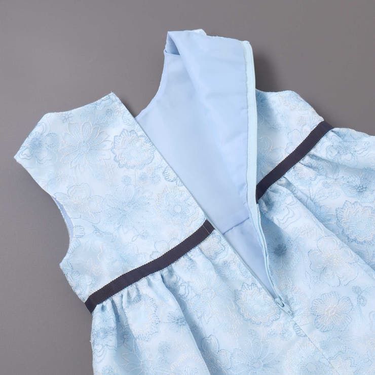 【日本製】オーガンジーフラワー刺しゅうドレス(110~130cm) | BeBe | 詳細画像17 