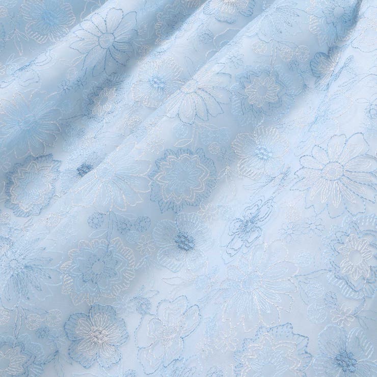 【日本製】オーガンジーフラワー刺しゅうドレス(110~130cm) | BeBe | 詳細画像18 