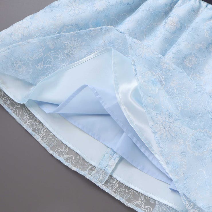 【日本製】オーガンジーフラワー刺しゅうドレス(110~130cm) | BeBe | 詳細画像19 