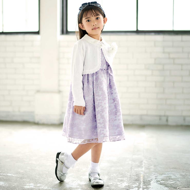 フローラルオパールプリントウエストリボンドレス(110~130cm) | BeBe | 詳細画像3 