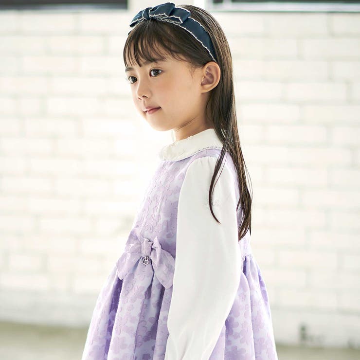 フローラルオパールプリントウエストリボンドレス(110~130cm) | BeBe | 詳細画像5 