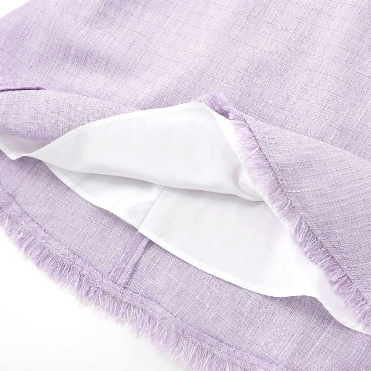 【お揃い】ツイード調Vネックフリンジジャンパースカート(90~140cm) | BeBe | 詳細画像12 