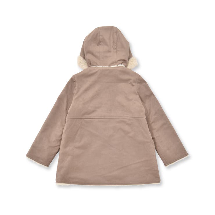 リバーシブル　ムートン　ポンチョ　フード付き ルーズフィットボアフード付きムートンコート | ファッション