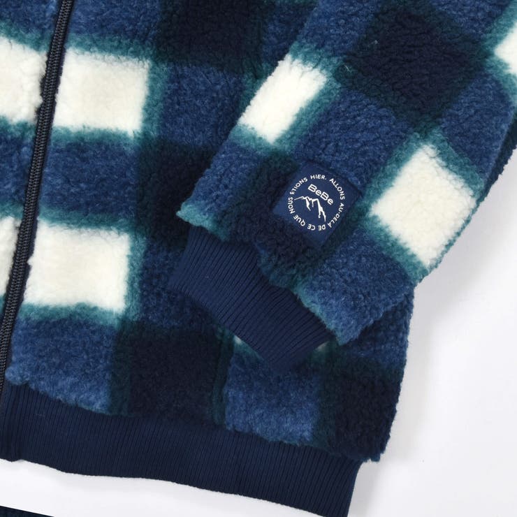 バッファローチェックボアジップブルゾン(90~150cm) | BeBe | 詳細画像7 