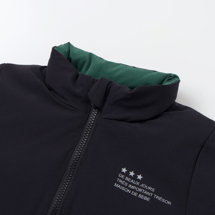 【撥水】リップストップ×タフタリバーシブル中綿ブルゾン(90~150cm) | BeBe | 詳細画像11 