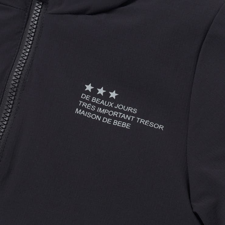 【撥水】リップストップ×タフタリバーシブル中綿ブルゾン(90~150cm) | BeBe | 詳細画像12 