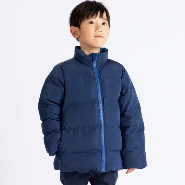 【撥水】リップストップ×タフタリバーシブル中綿ブルゾン(90~150cm) | BeBe | 詳細画像3 