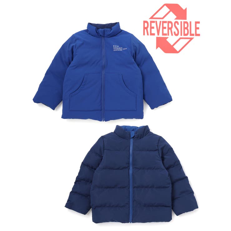 【撥水】リップストップ×タフタリバーシブル中綿ブルゾン(90~150cm) | BeBe | 詳細画像5 