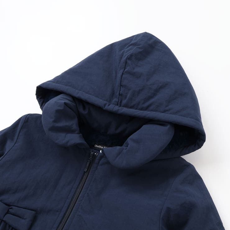 【撥水加工】ヴィンテージタフタ裏ファー裾フリルフードブルゾン(80~150cm) | BeBe | 詳細画像11 