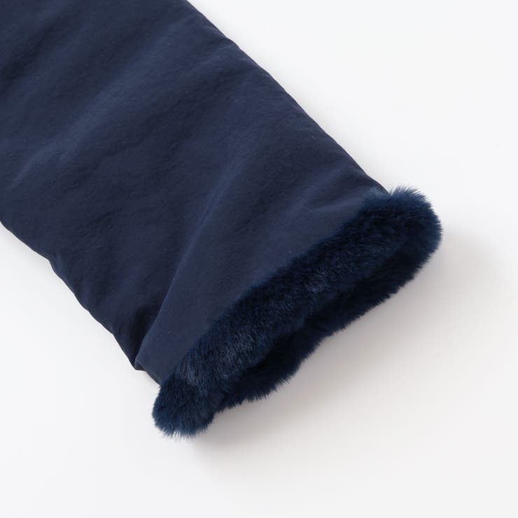 【撥水加工】ヴィンテージタフタ裏ファー裾フリルフードブルゾン(80~150cm) | BeBe | 詳細画像15 