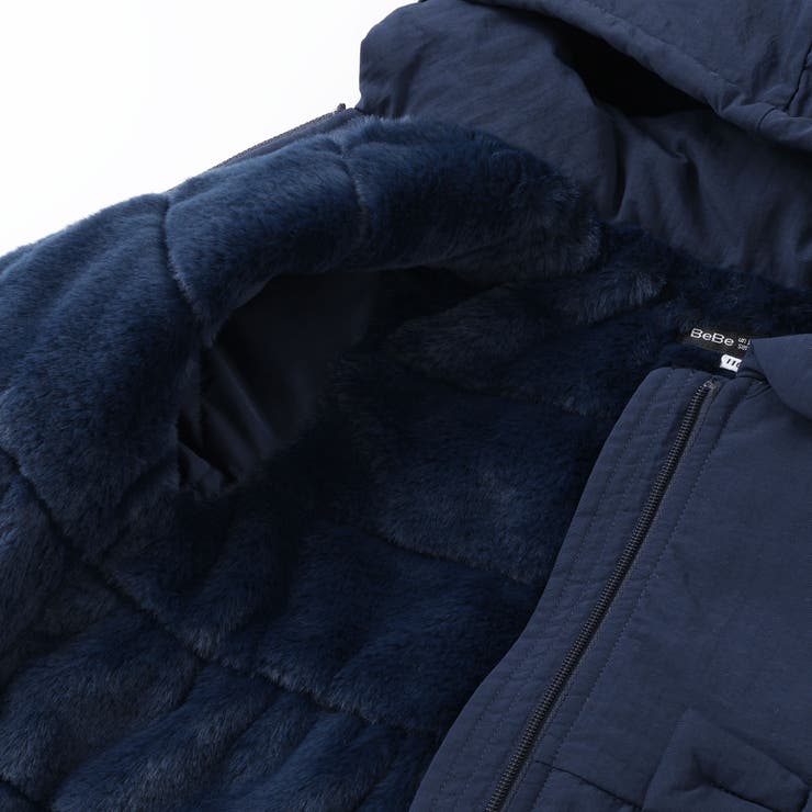 【撥水加工】ヴィンテージタフタ裏ファー裾フリルフードブルゾン(80~150cm) | BeBe | 詳細画像19 