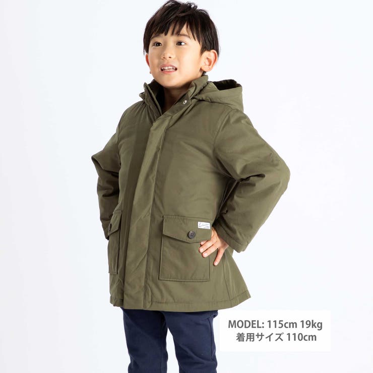 【撥水加工】ボアライナーベスト付きナイロン中綿3wayコート(90~150cm) | BeBe | 詳細画像2 