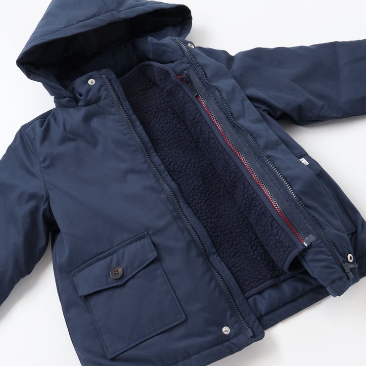 【撥水加工】ボアライナーベスト付きナイロン中綿3wayコート(90~150cm) | BeBe | 詳細画像9 