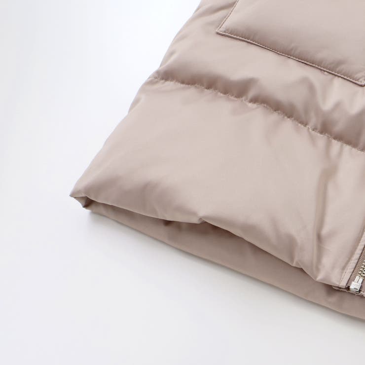 【撥水加工】タフタウエストギャザーファーフード中綿コート(100~160cm) | BeBe | 詳細画像15 