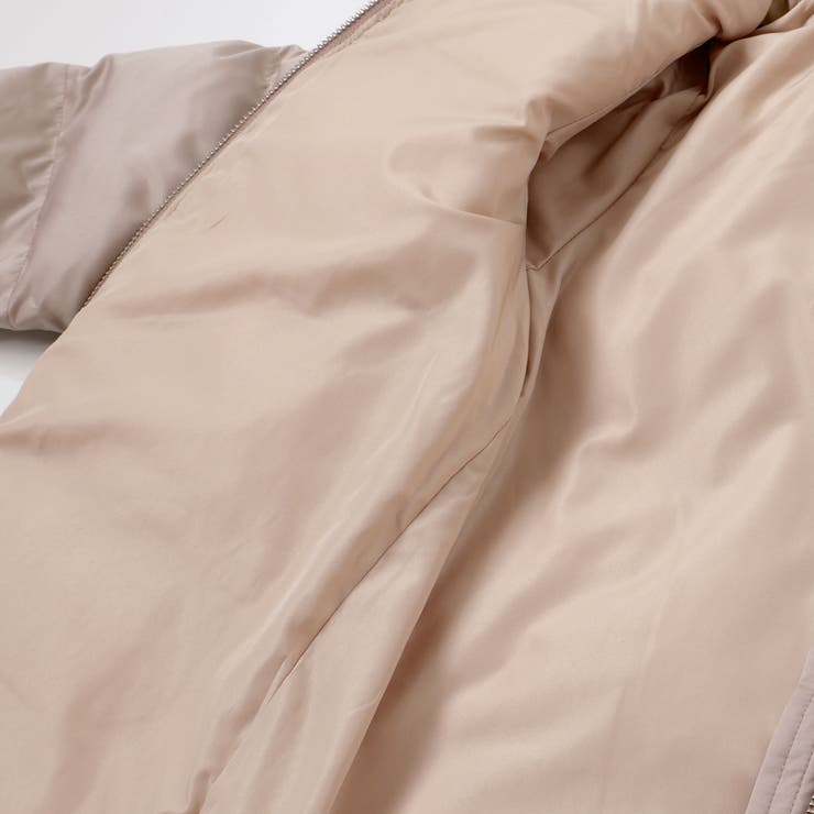 【撥水加工】タフタウエストギャザーファーフード中綿コート(100~160cm) | BeBe | 詳細画像17 