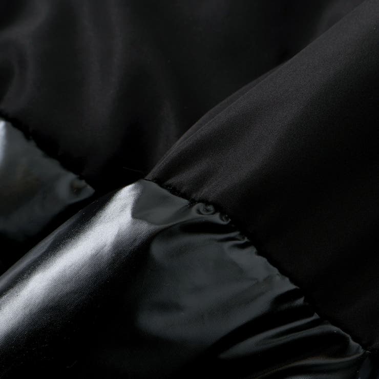 【撥水加工】タフタ切り替えロゴプリントフード中綿コート(100~160cm) | BeBe | 詳細画像17 