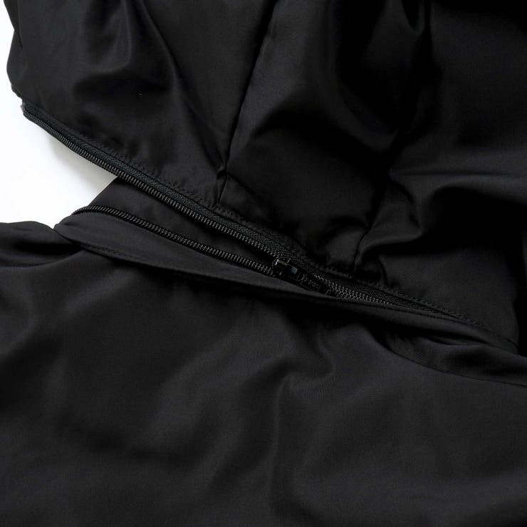 【撥水加工】タフタ切り替えロゴプリントフード中綿コート(100~160cm) | BeBe | 詳細画像5 