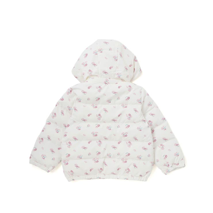 Girlyフラワープリントタフタフード中綿コート | BeBe | 詳細画像11 