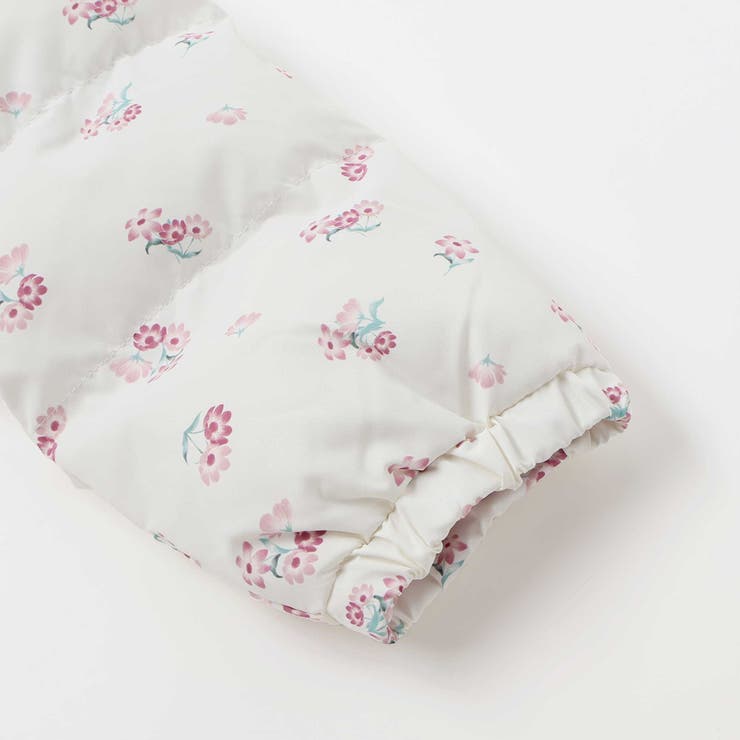 Girlyフラワープリントタフタフード中綿コート | BeBe | 詳細画像16 