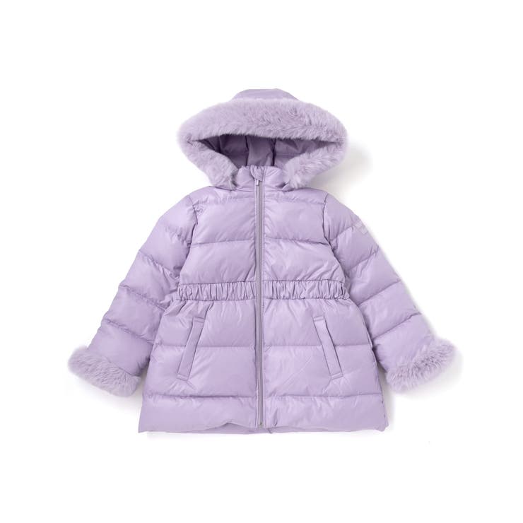 シャイニータフタウエスト切り替えシャギーファーフードダウンコート | BeBe | 詳細画像11 