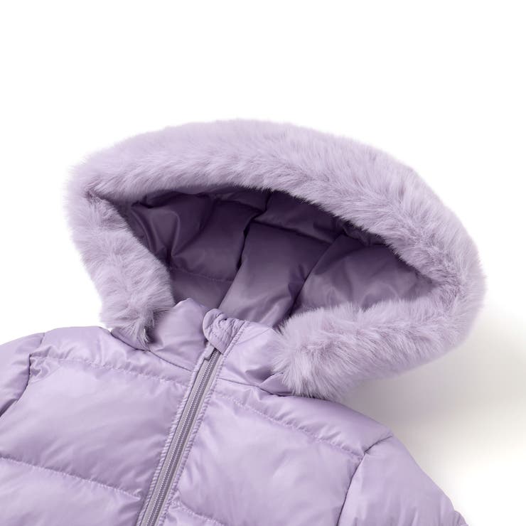 シャイニータフタウエスト切り替えシャギーファーフードダウンコート | BeBe | 詳細画像13 