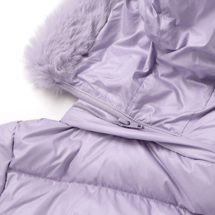 シャイニータフタウエスト切り替えシャギーファーフードダウンコート | BeBe | 詳細画像15 