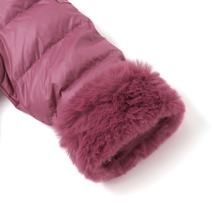 シャイニータフタウエスト切り替えシャギーファーフードダウンコート | BeBe | 詳細画像8 