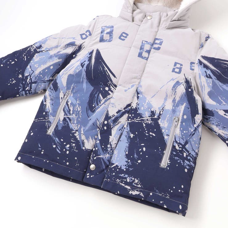 【撥水加工】アイスバーグプリントフード中綿コート(90~150cm) | BeBe | 詳細画像11 