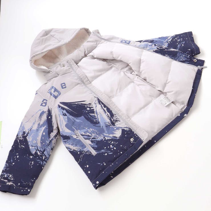 【撥水加工】アイスバーグプリントフード中綿コート(90~150cm) | BeBe | 詳細画像16 