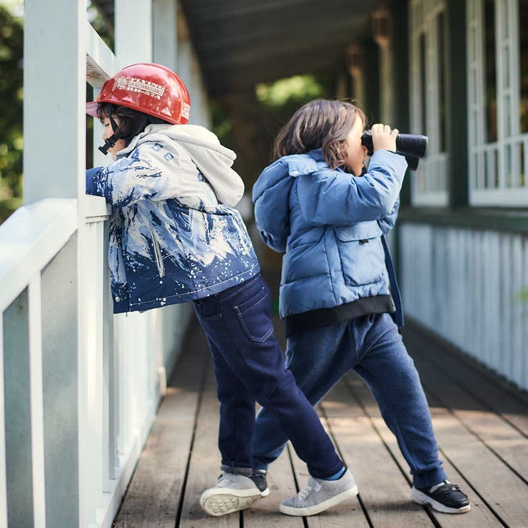 【撥水加工】アイスバーグプリントフード中綿コート(90~150cm) | BeBe | 詳細画像3 