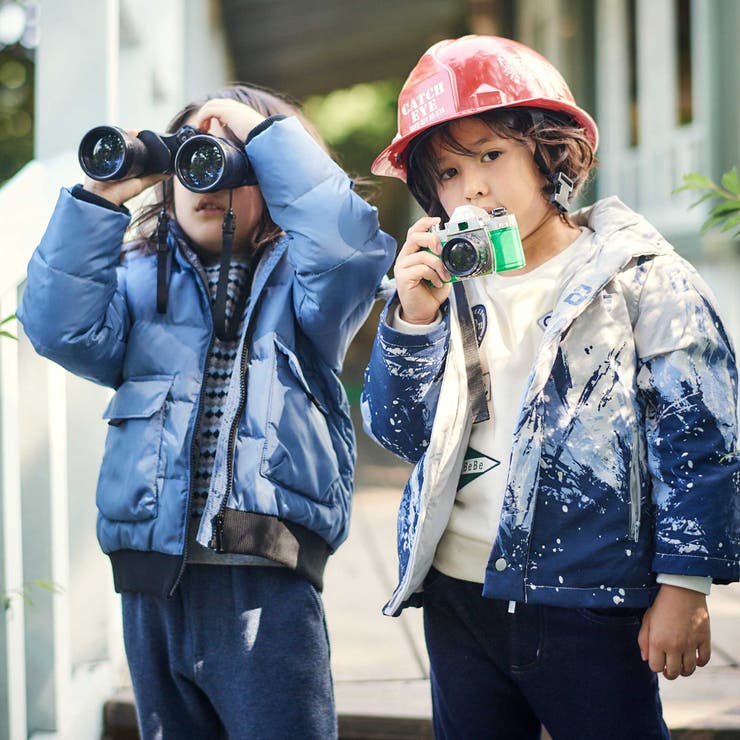 【撥水加工】アイスバーグプリントフード中綿コート(90~150cm) | BeBe | 詳細画像4 