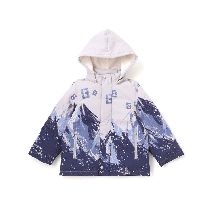 【撥水加工】アイスバーグプリントフード中綿コート(90~150cm) | BeBe | 詳細画像5 