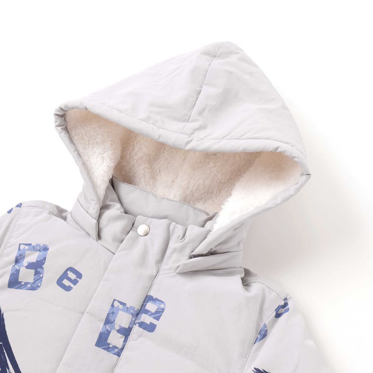 【撥水加工】アイスバーグプリントフード中綿コート(90~150cm) | BeBe | 詳細画像7 