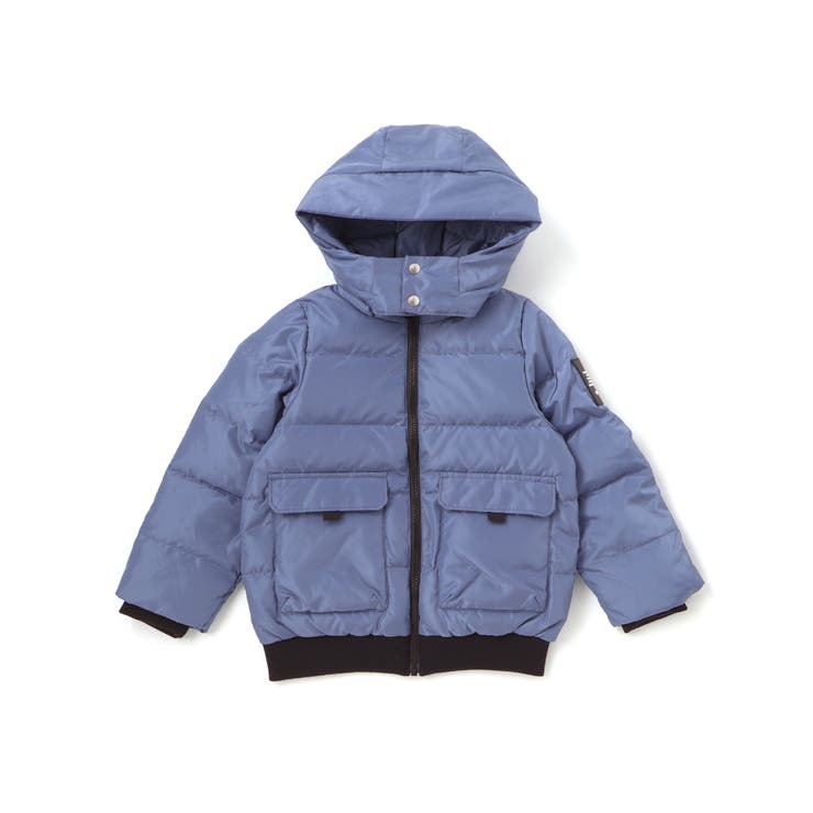 【撥水加工】タフタフラップポケットフードダウンコート(95~150cm) | BeBe | 詳細画像14 