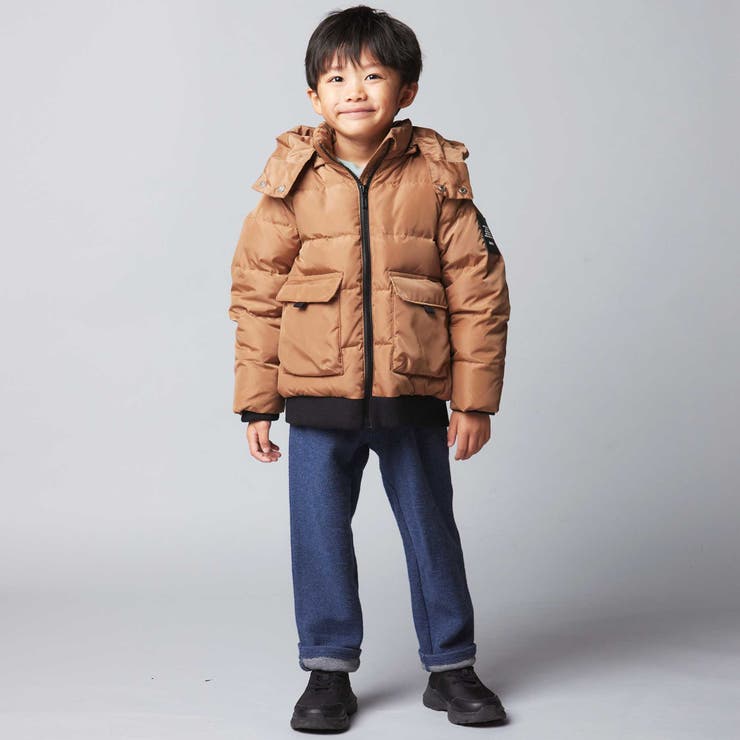 【撥水加工】タフタフラップポケットフードダウンコート(95~150cm) | BeBe | 詳細画像3 