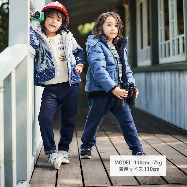 【撥水加工】タフタフラップポケットフードダウンコート(95~150cm) | BeBe | 詳細画像7 