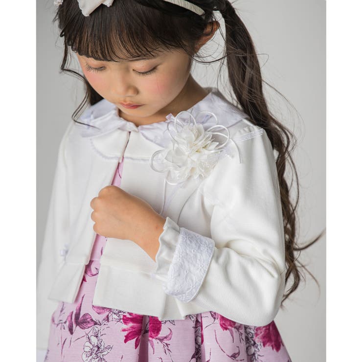 フォーマル リップル ポンチ ノーカラー ジャケット (110~130cm) | BeBe | 詳細画像5 