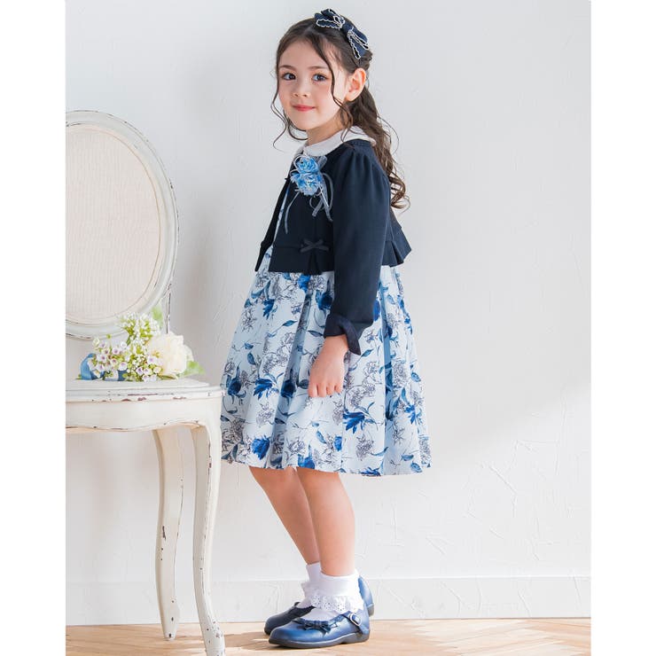 フォーマル リップル ポンチ ノーカラー ジャケット (110~130cm) | BeBe | 詳細画像7 