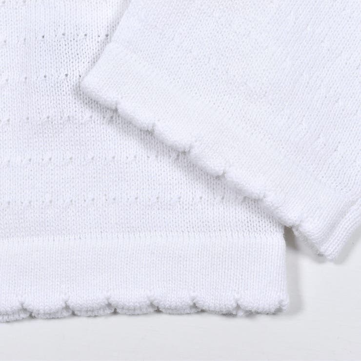 【UVカット】コットンタック編みシアーカーディガン(100~150cm) | BeBe | 詳細画像13 