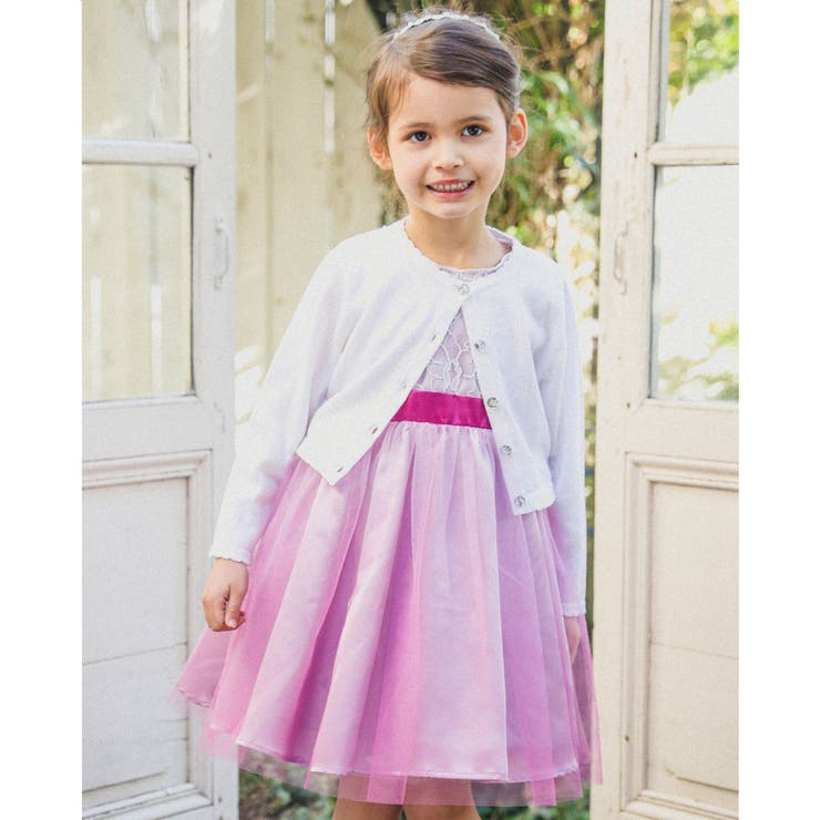 【UVカット】コットンタック編みシアーカーディガン(100~150cm) | BeBe | 詳細画像3 