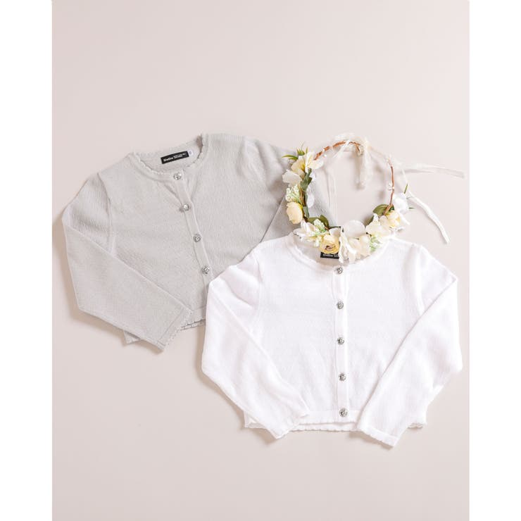 【UVカット】コットンタック編みシアーカーディガン(100~150cm) | BeBe | 詳細画像4 