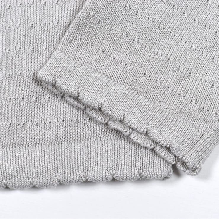 【UVカット】コットンタック編みシアーカーディガン(100~150cm) | BeBe | 詳細画像8 