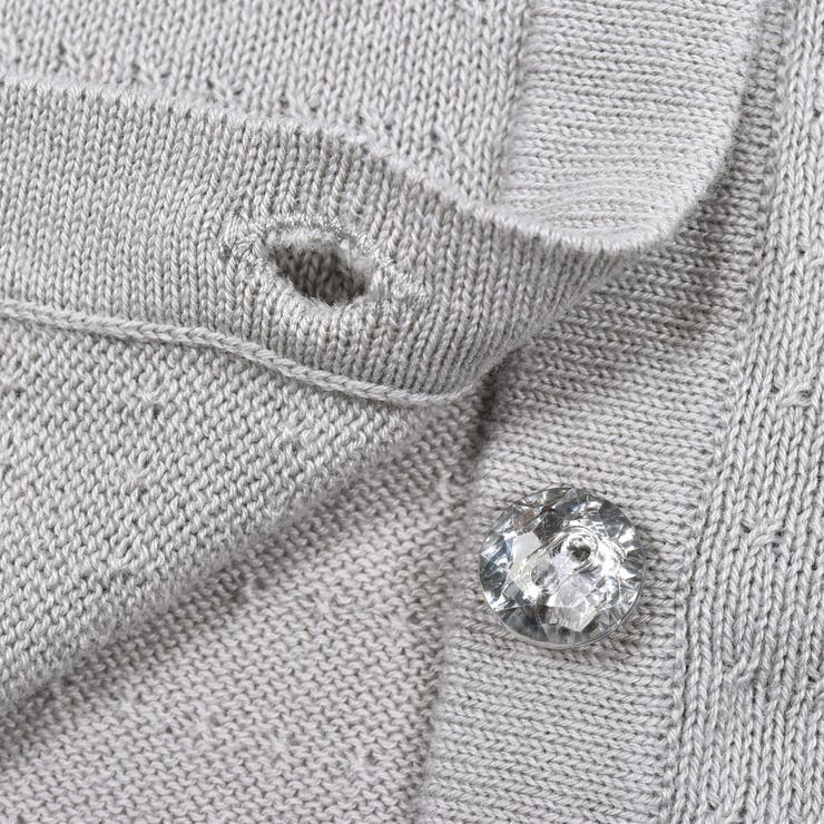 【UVカット】コットンタック編みシアーカーディガン(100~150cm) | BeBe | 詳細画像9 