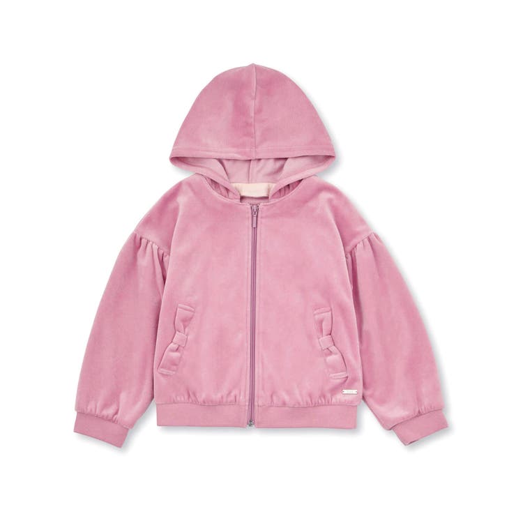 ベロアフード付きリボンポケットパーカー(90~150cm) | BeBe | 詳細画像5 