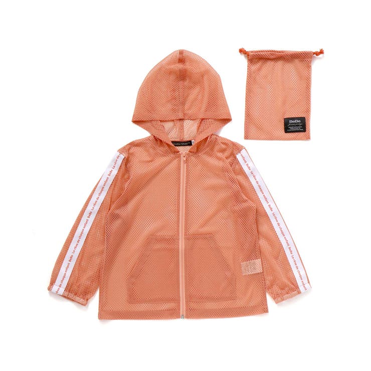 【防虫加工】メッシュロゴテープパーカー・巾着付き(90~140cm) | BeBe | 詳細画像10 